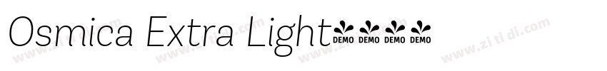 Osmica Extra Light字体转换